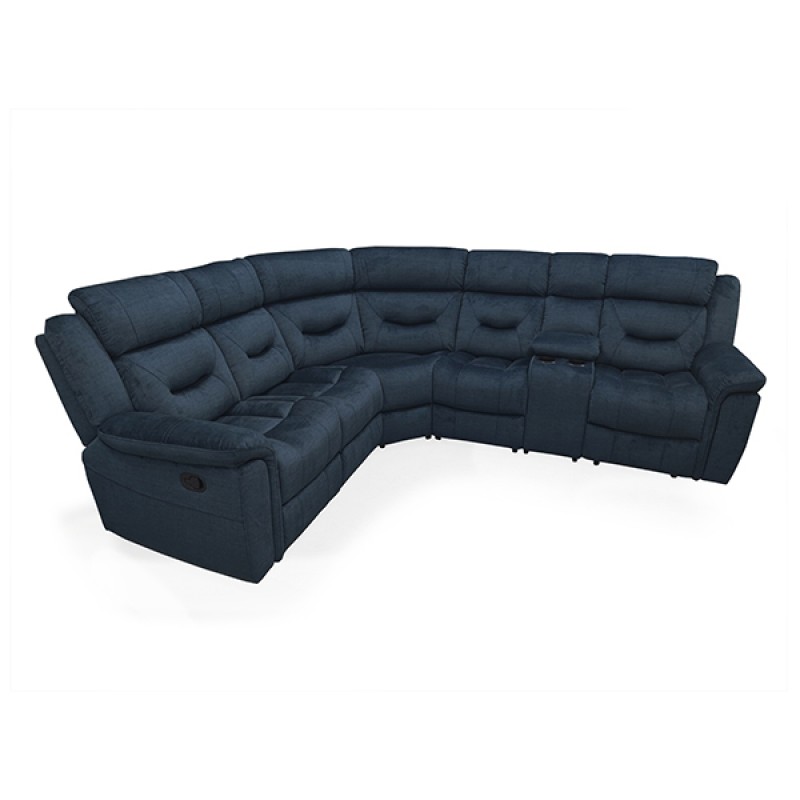 VL Dudley Corner Group Recliner - Blue (4 Pcs) (Nett)